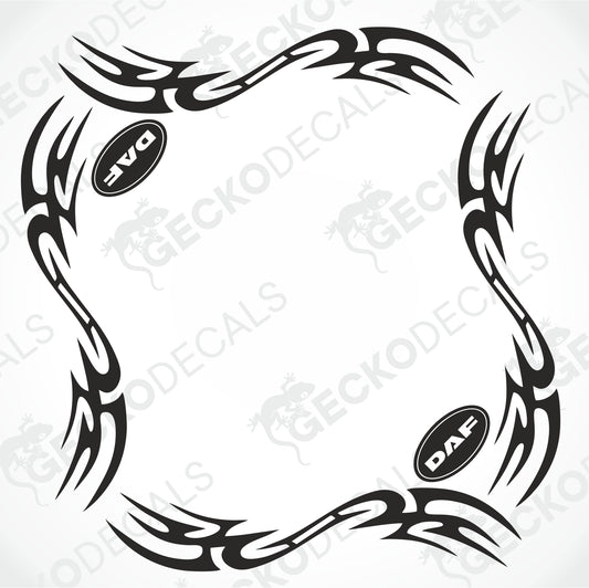 DAF TRIBAL SIDE WINDOW DECALS