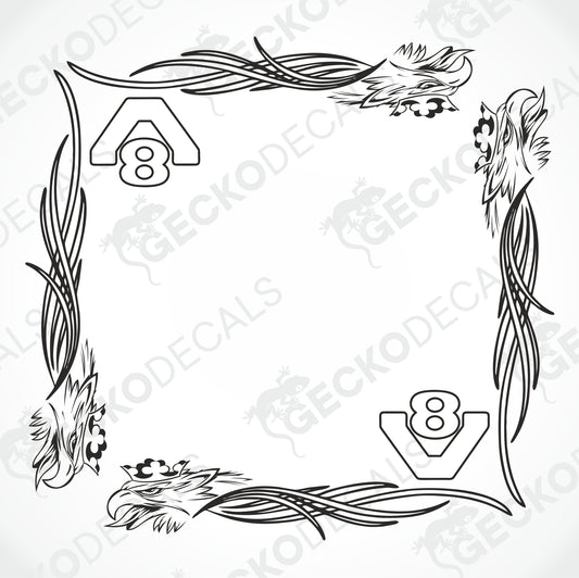 SCANIA GRIFFIN V8 TRIBAL SIDE WINDOW DECALS