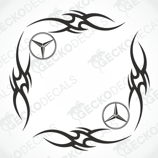 MERCEDES-BENZ TRIBAL SIDE WINDOW DECALS