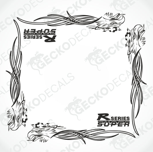 SCANIA GRIFFIN SUPER R SERIES TRIBAL SIDE WINDOW DECALS