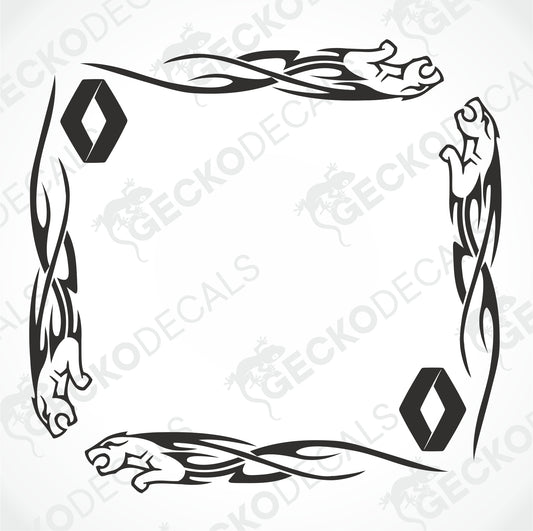 RENAULT TRIBAL SIDE WINDOW DECALS