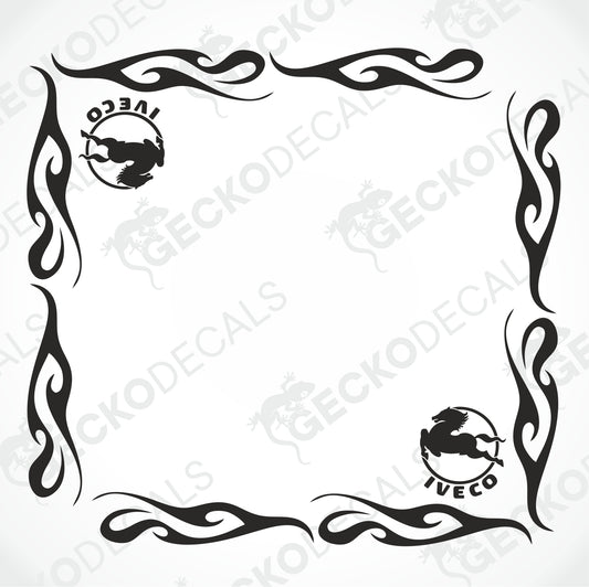 IVECO TRIBAL SIDE WINDOW DECALS