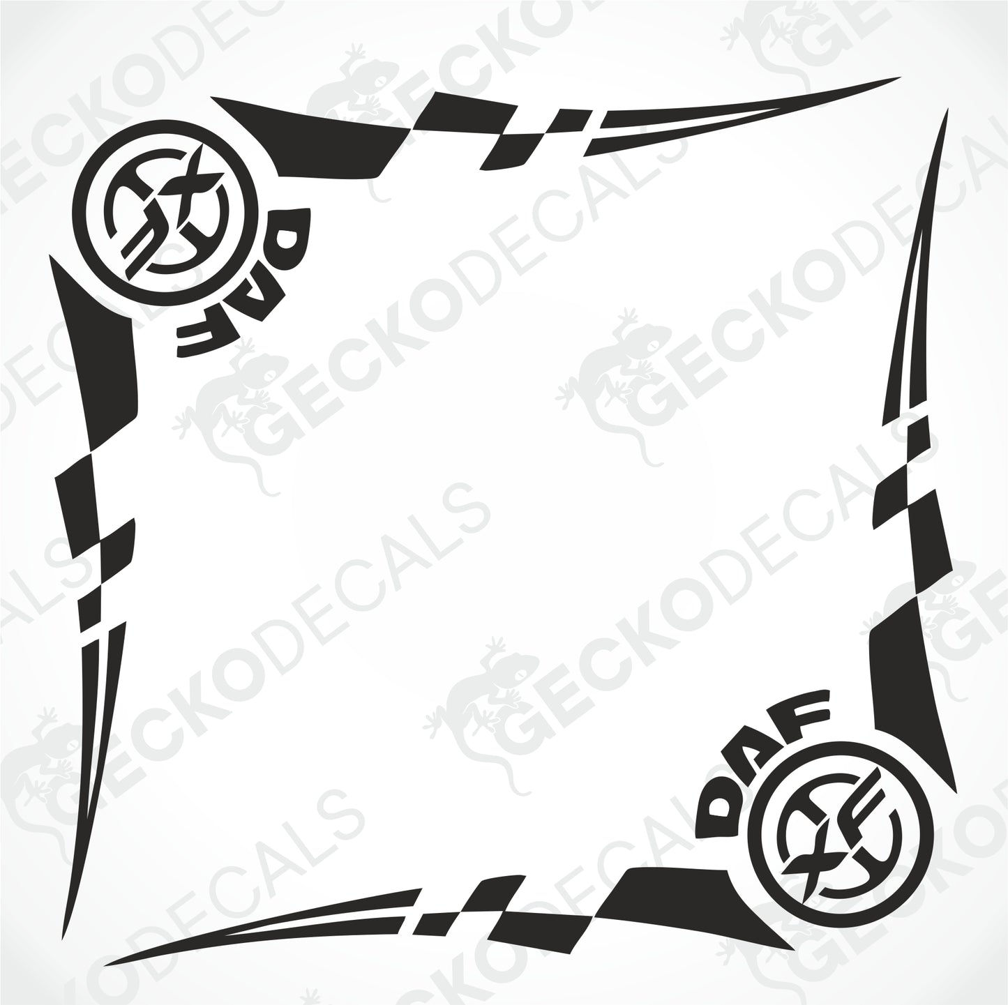 DAF XF SIDE WINDOW DECALS