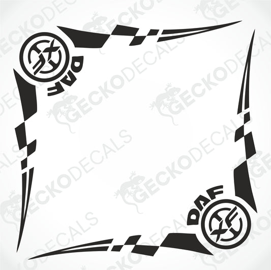 DAF XF SIDE WINDOW DECALS