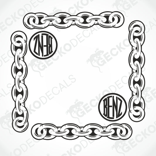 BENZ CHAIN SIDE WINDOW DECALS