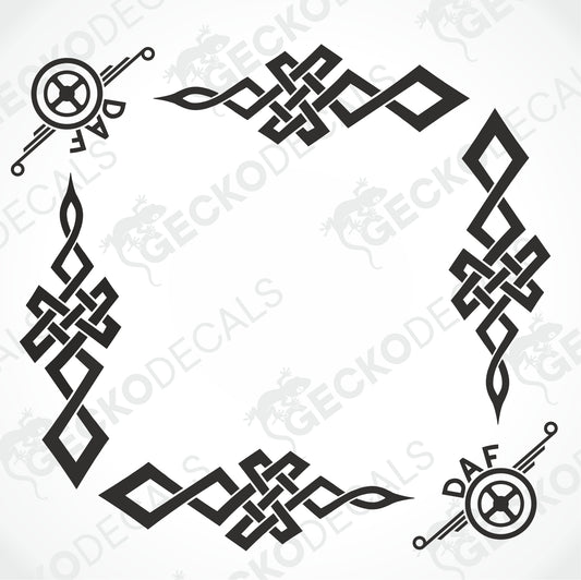 DAF TRIBAL SIDE WINDOW DECALS