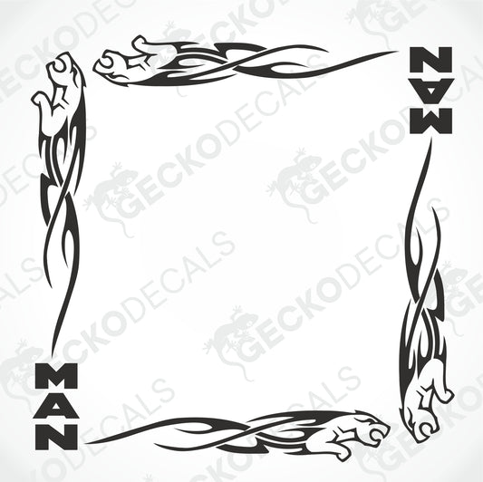 MAN TRIBAL SIDE WINDOW DECALS