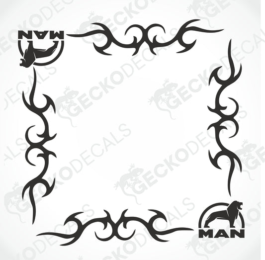 MAN TRIBAL SIDE WINDOW DECALS
