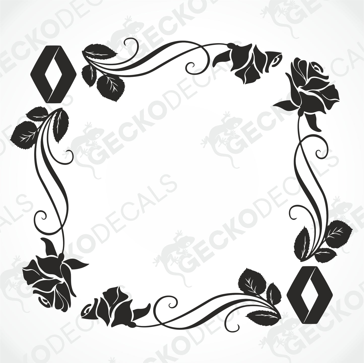 RENAULT FLORAL SIDE WINDOW DECALS