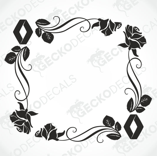 RENAULT FLORAL SIDE WINDOW DECALS