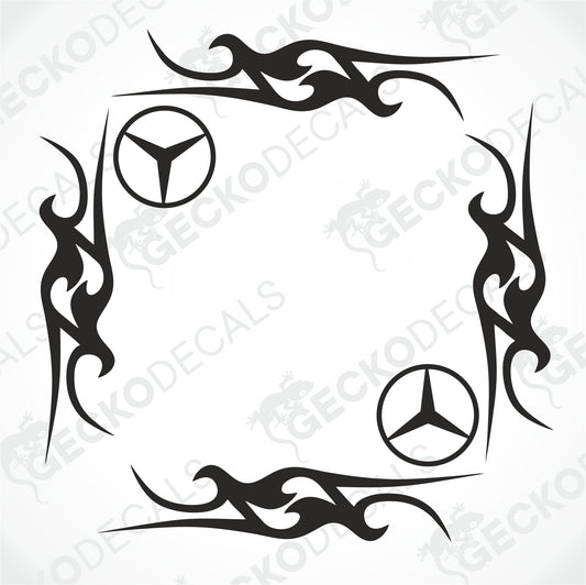 MERCEDES-BENZ TRIBAL SIDE WINDOW DECALS