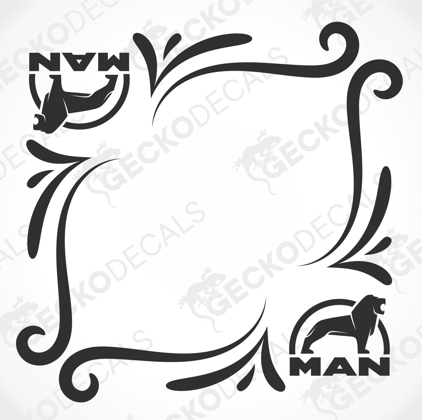 MAN TRIBAL SIDE WINDOW DECALS