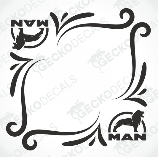 MAN TRIBAL SIDE WINDOW DECALS