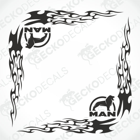 MAN TRIBAL SIDE WINDOW DECALS