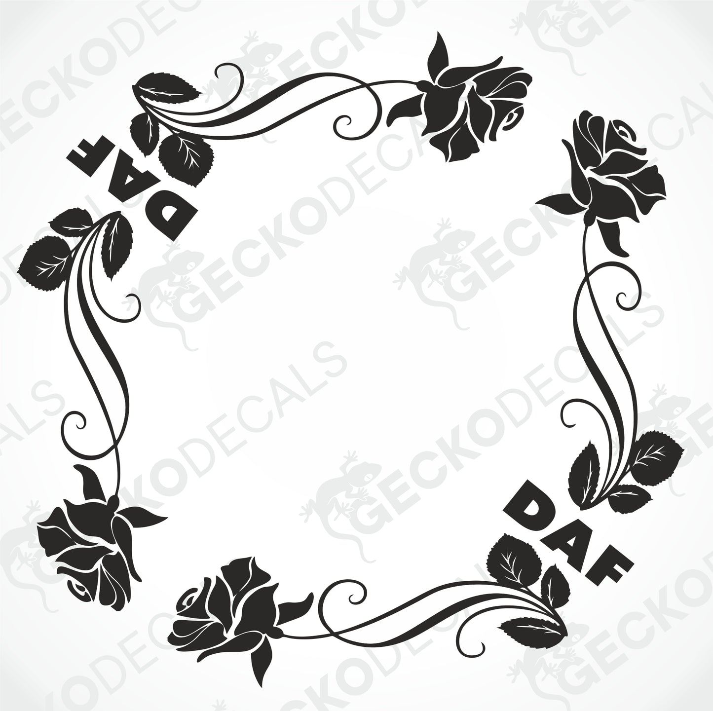 DAF FLORAL SIDE WINDOW DECALS