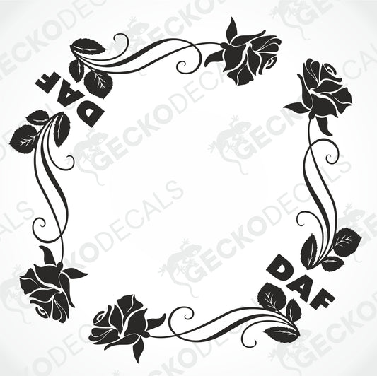 DAF FLORAL SIDE WINDOW DECALS
