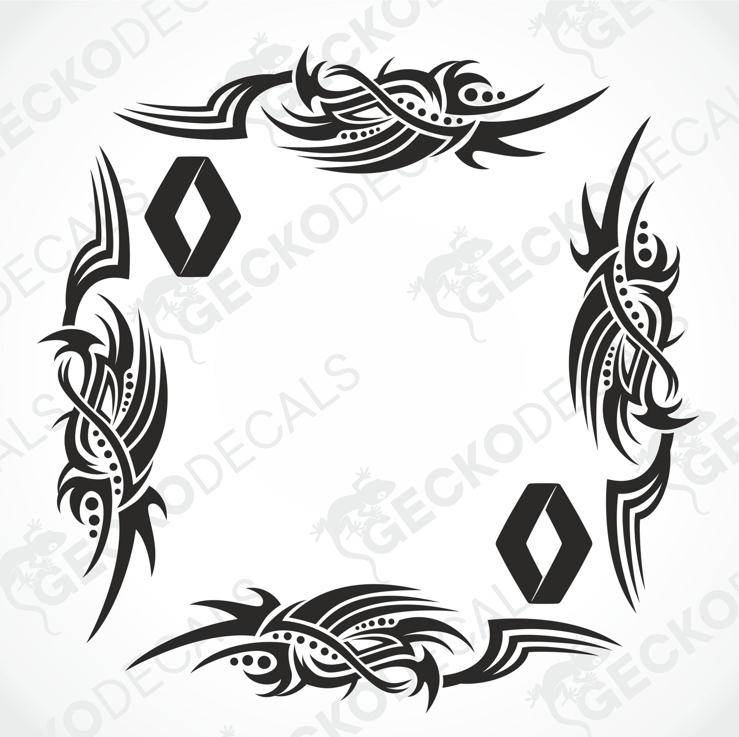 RENAULT TRIBAL SIDE WINDOW DECALS