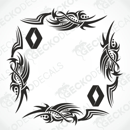 RENAULT TRIBAL SIDE WINDOW DECALS