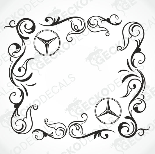 MERCEDES-BENZ  SIDE WINDOW DECALS
