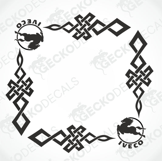 IVECO TRIBAL SIDE WINDOW DECALS