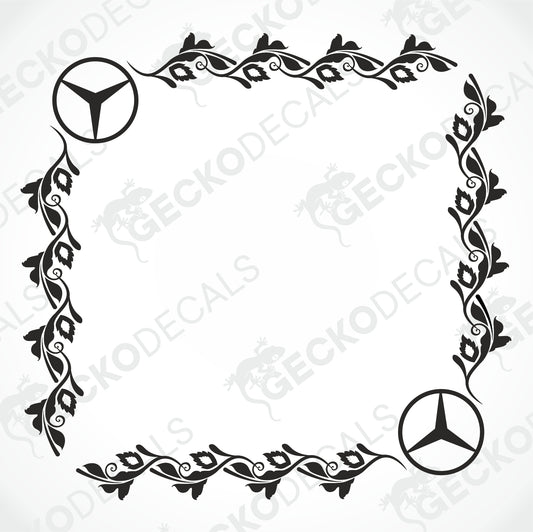 MERCEDES-BENZ FLORAL SIDE WINDOW DECALS