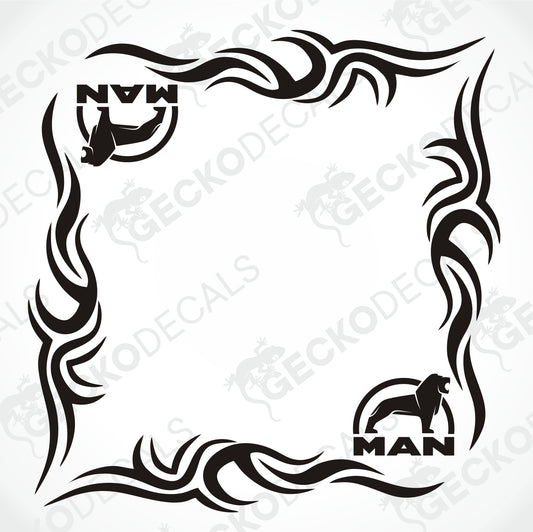 MAN TRIBAL SIDE WINDOW DECALS