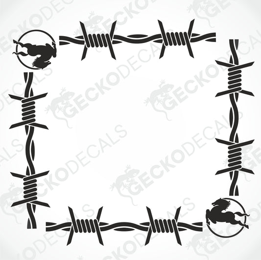 IVECO BARBED WIRE SIDE WINDOW DECALS