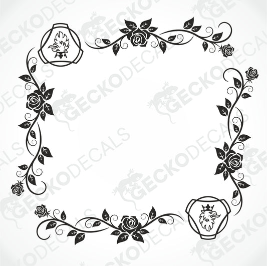 SCANIA FLORAL SIDE WINDOW DECALS
