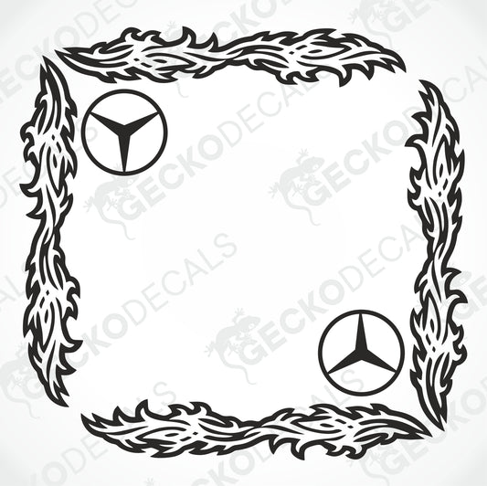 MERCEDES-BENZ TRIBAL SIDE WINDOW DECALS