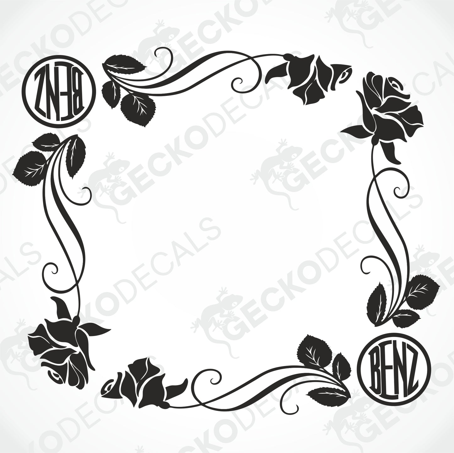 MERCEDES-BENZ FLORAL SIDE WINDOW DECALS