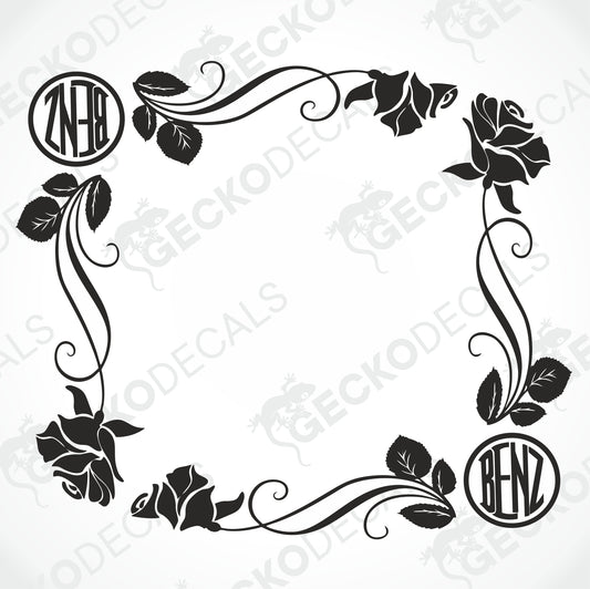 MERCEDES-BENZ FLORAL SIDE WINDOW DECALS
