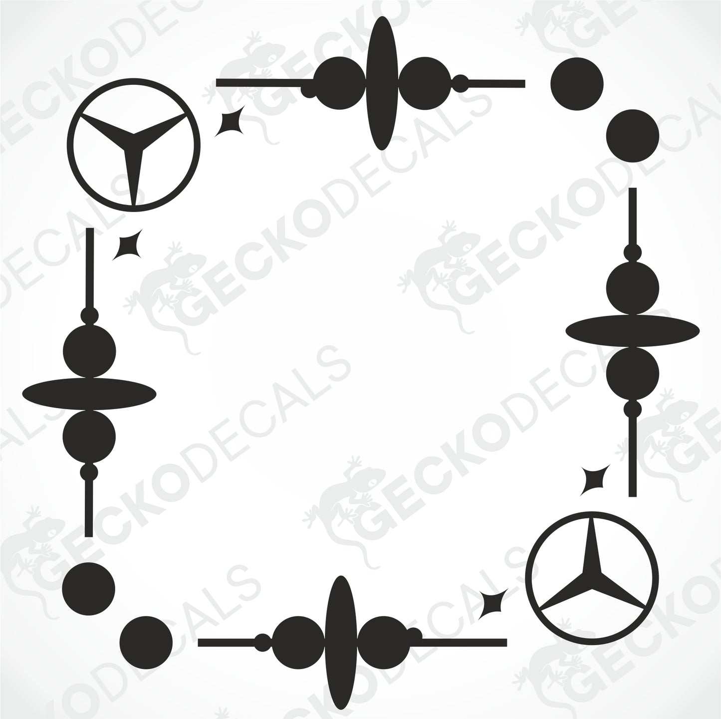 MERCEDES-BENZ SIDE WINDOW DECALS