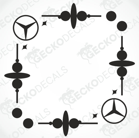 MERCEDES-BENZ SIDE WINDOW DECALS