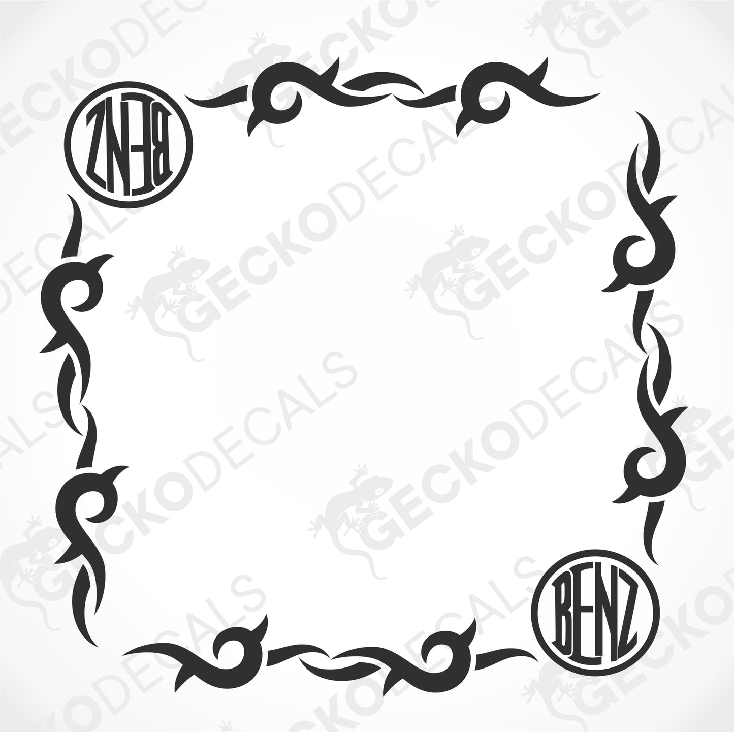 BENZ TRIBAL SIDE WINDOW DECALS