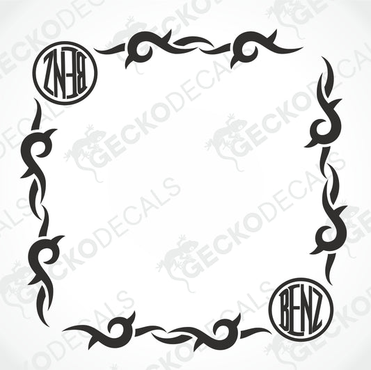 BENZ TRIBAL SIDE WINDOW DECALS