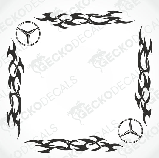 MERCEDES-BENZ TRIBAL SIDE WINDOW DECALS