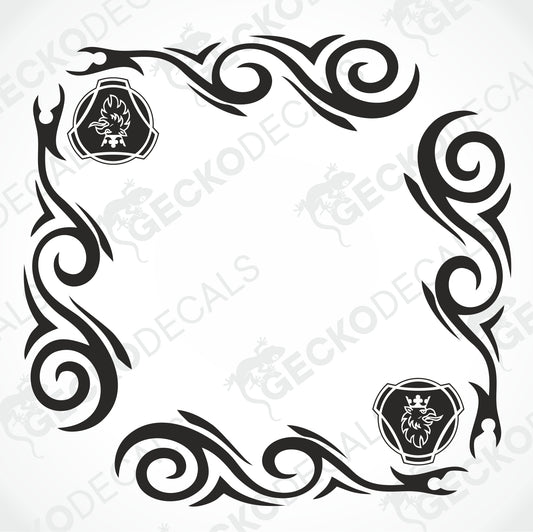SCANIA TRIBAL SIDE WINDOW DECALS