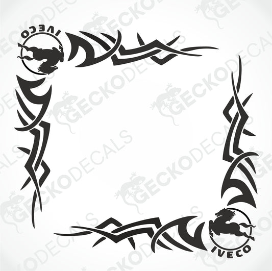 IVECO TRIBAL SIDE WINDOW DECALS