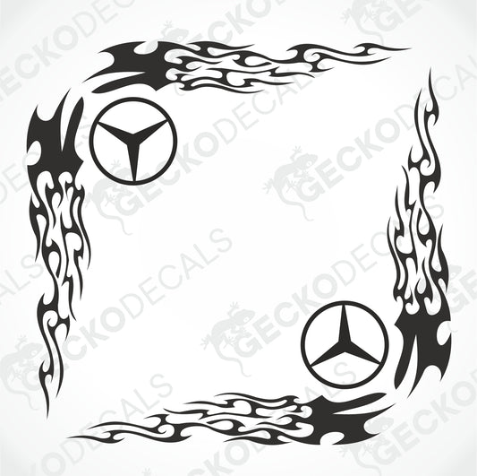 MERCEDES-BENZ TRIBAL SIDE WINDOW DECALS