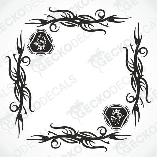 SCANIA TRIBAL SIDE WINDOW DECALS