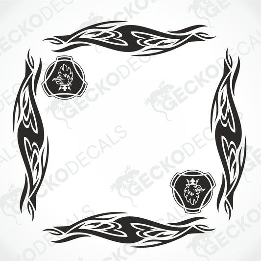 SCANIA TRIBAL SIDE WINDOW DECALS