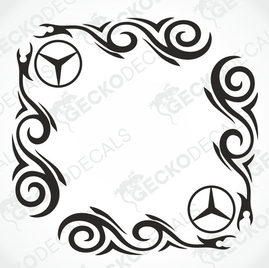 MERCEDES-BENZ TRIBAL SIDE WINDOW DECALS