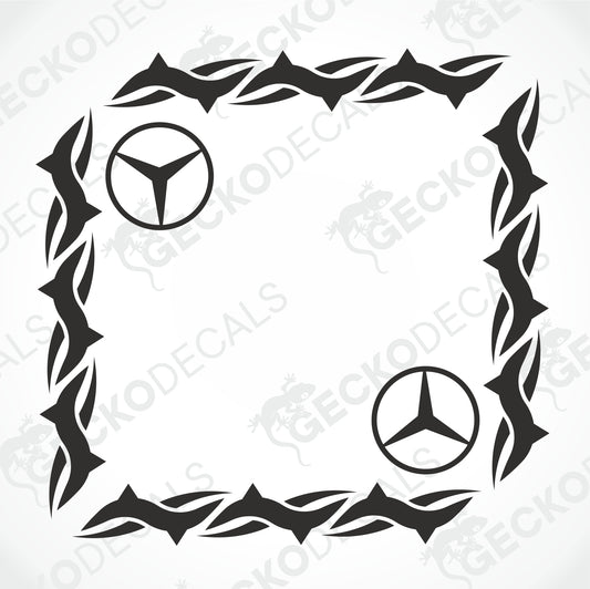 MERCEDES-BENZ TRIBAL SIDE WINDOW DECALS