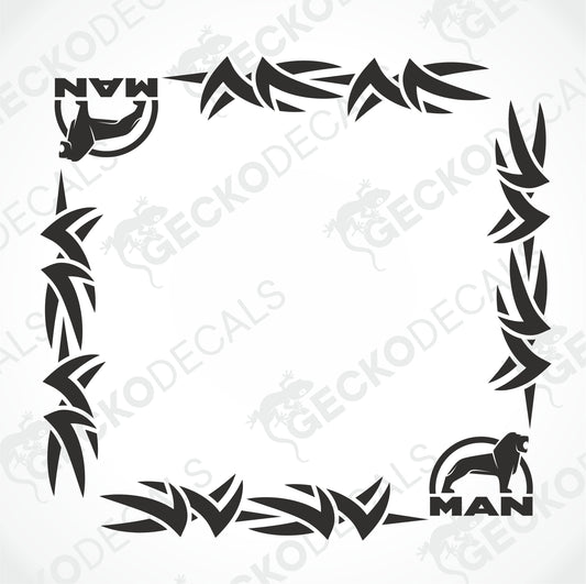 MAN TRIBAL SIDE WINDOW DECALS