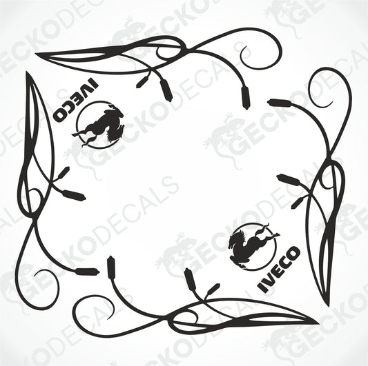 IVECO SIDE WINDOW DECALS