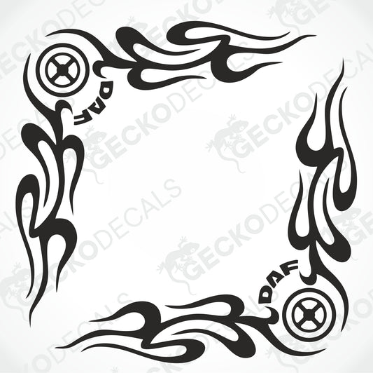 DAF TRIBAL SIDE WINDOW DECALS