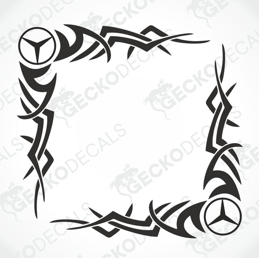 MERCEDES-BENZ TRIBAL SIDE WINDOW DECALS