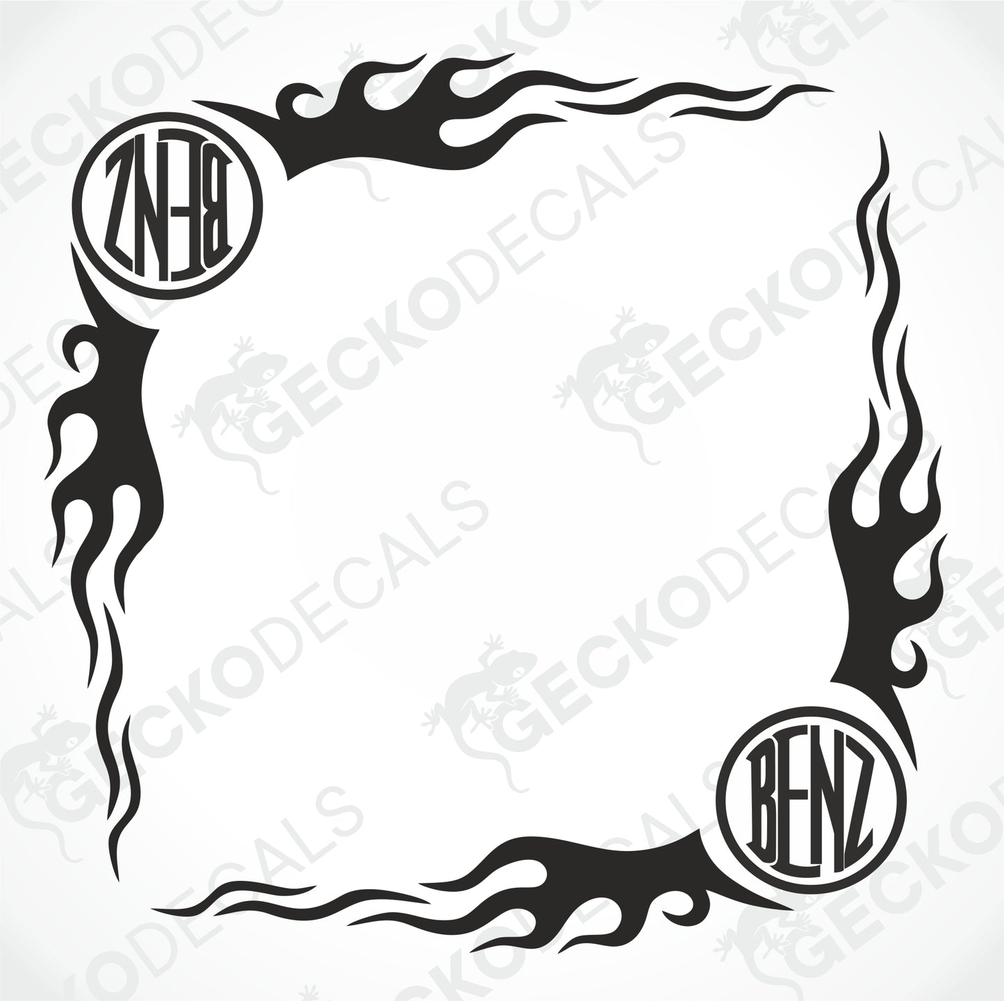 BENZ TRIBAL SIDE WINDOW DECALS