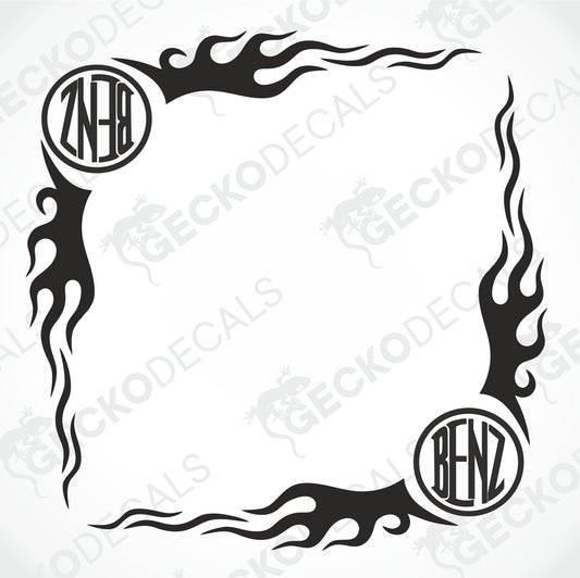 BENZ TRIBAL SIDE WINDOW DECALS