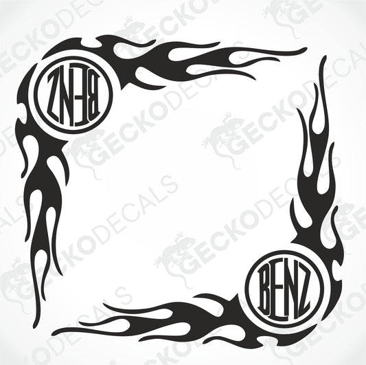 BENZ TRIBAL SIDE WINDOW DECALS